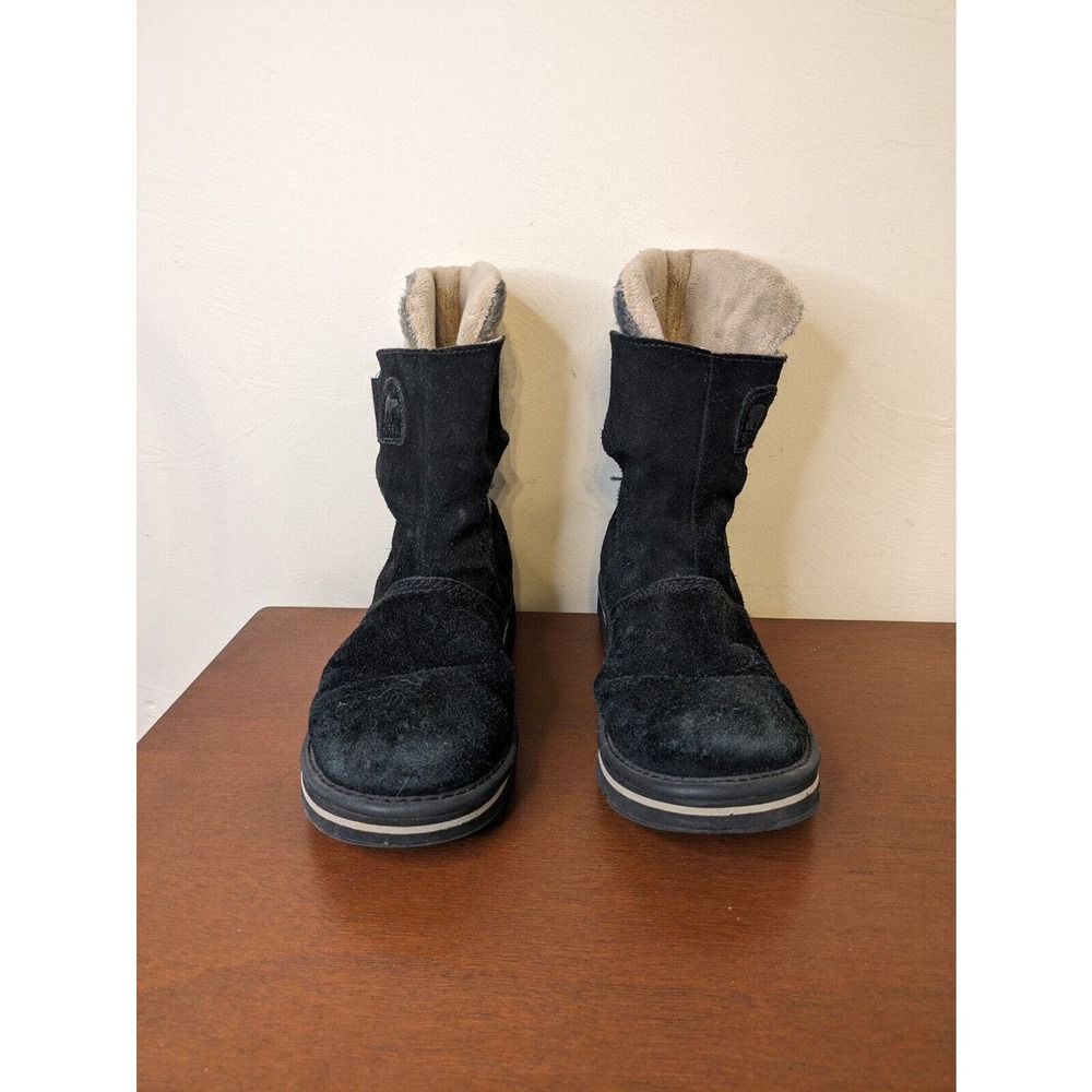 Sorrel Women's Winter Boots Size 8.5 Black Gray Adjustable Strap. - Picture 2 of 7